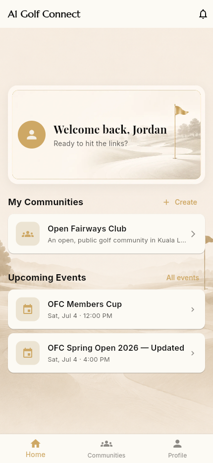 Member dashboard