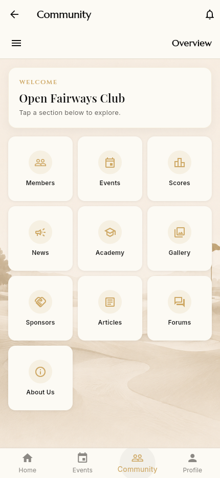 Community feature hub